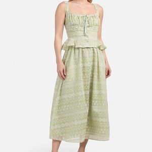 NWOT Moon River Floral Embroidered Skirt Set - Sz S
